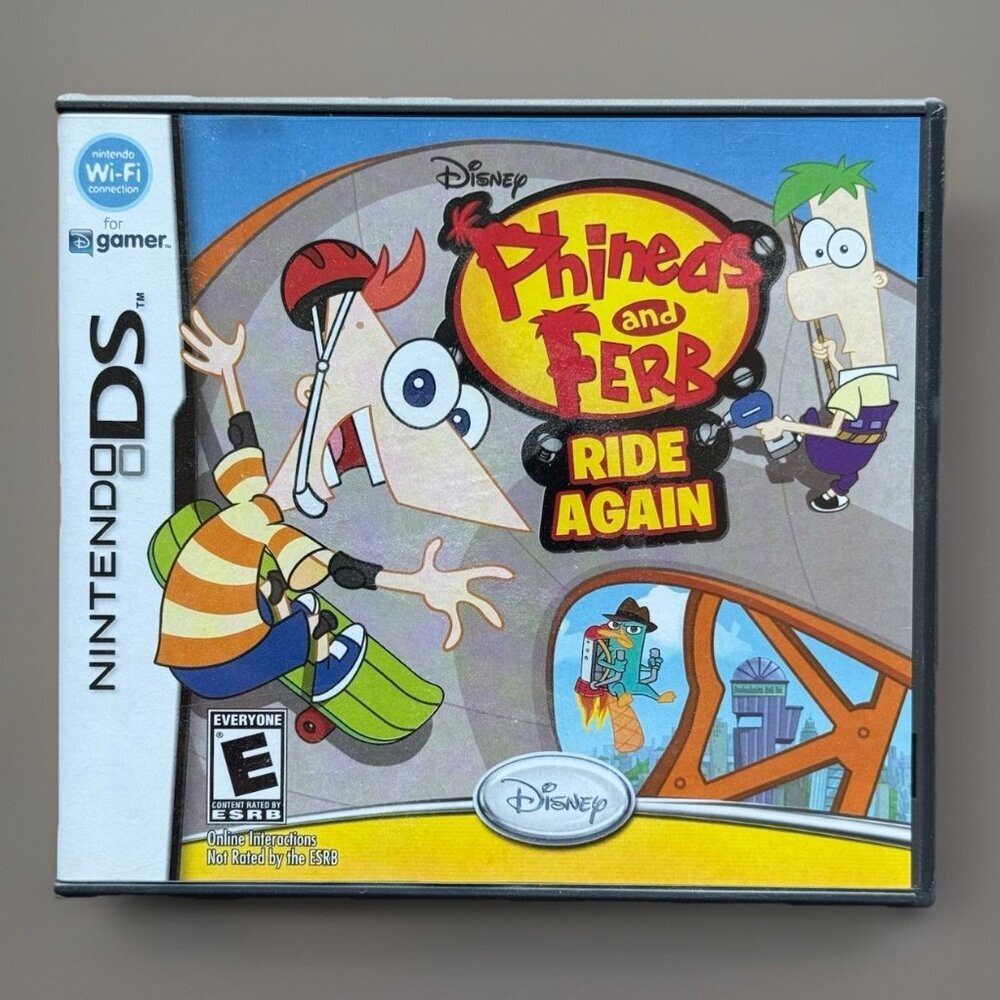 Nintendo DS Phineas and Ferb: Ride‎ Again - Complete in Box Working Tested